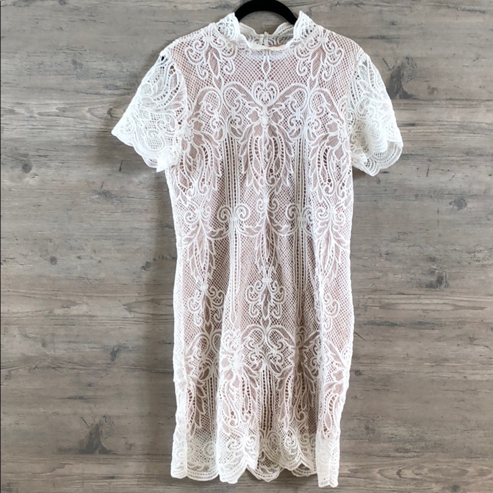 Skies are Blue white dress